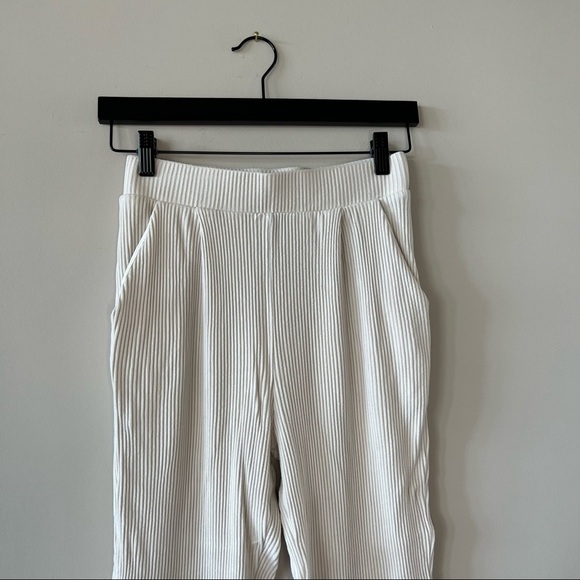 Heather Super High Rise Ribbed Leggings - Cream - Picture 4 of 7